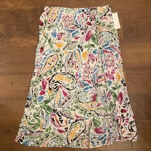 Anne Cole NWT Sarong Skirt Paisley Floral Breezy  Slit O Ring Women’s L/XL